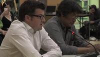 Lien vers:  Lloyd Lipsett, Pt. 3 English, with Zacharias Kunuk, Formal Intervention, NIRB Technical Hearing, July 23, 2012, Igloolik, Part 3/5, 9:06 original English